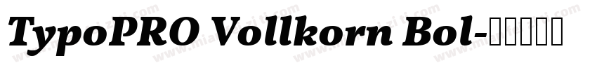 TypoPRO Vollkorn Bol字体转换